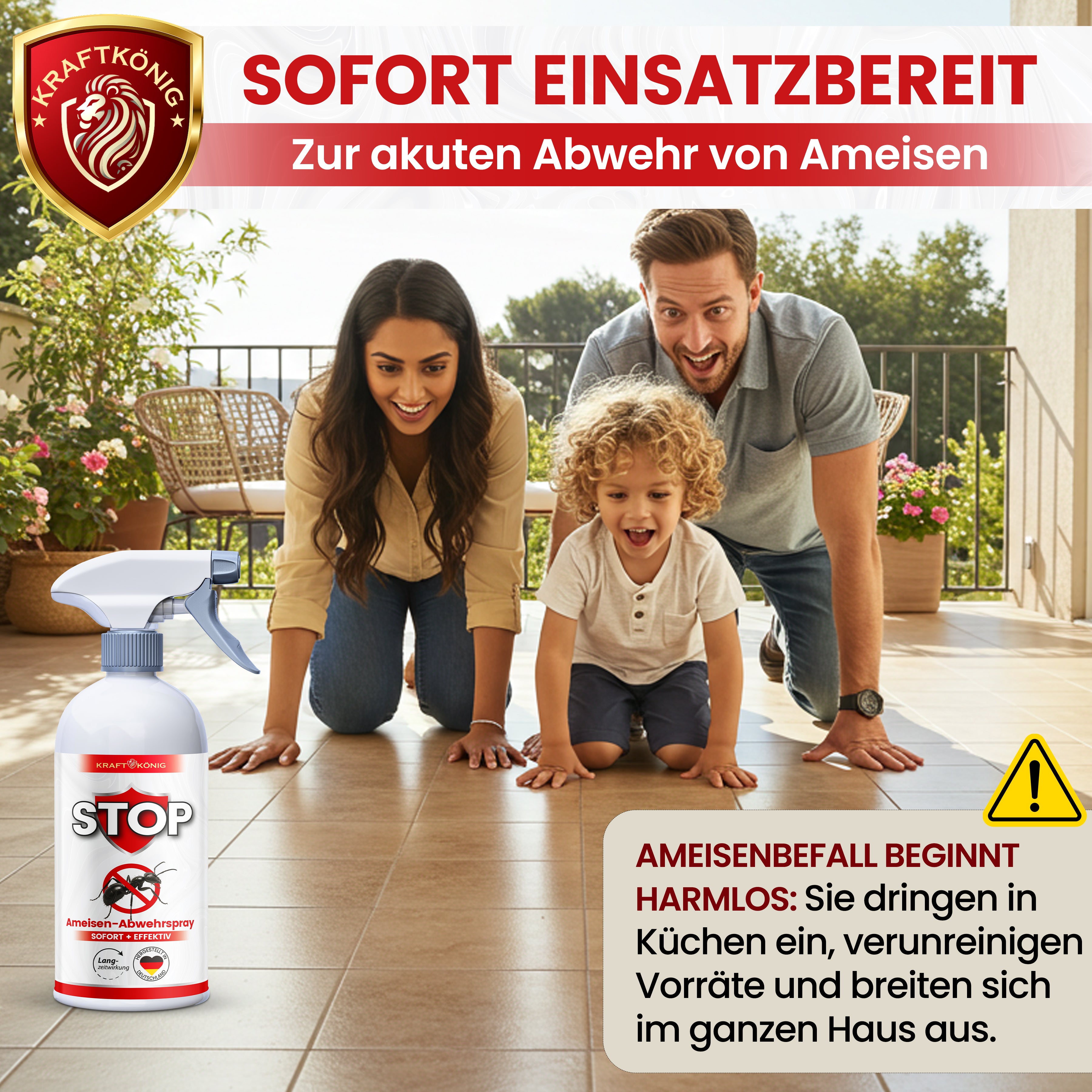 KRAFTKÖNIG Premium Ameisenspray – 500ml