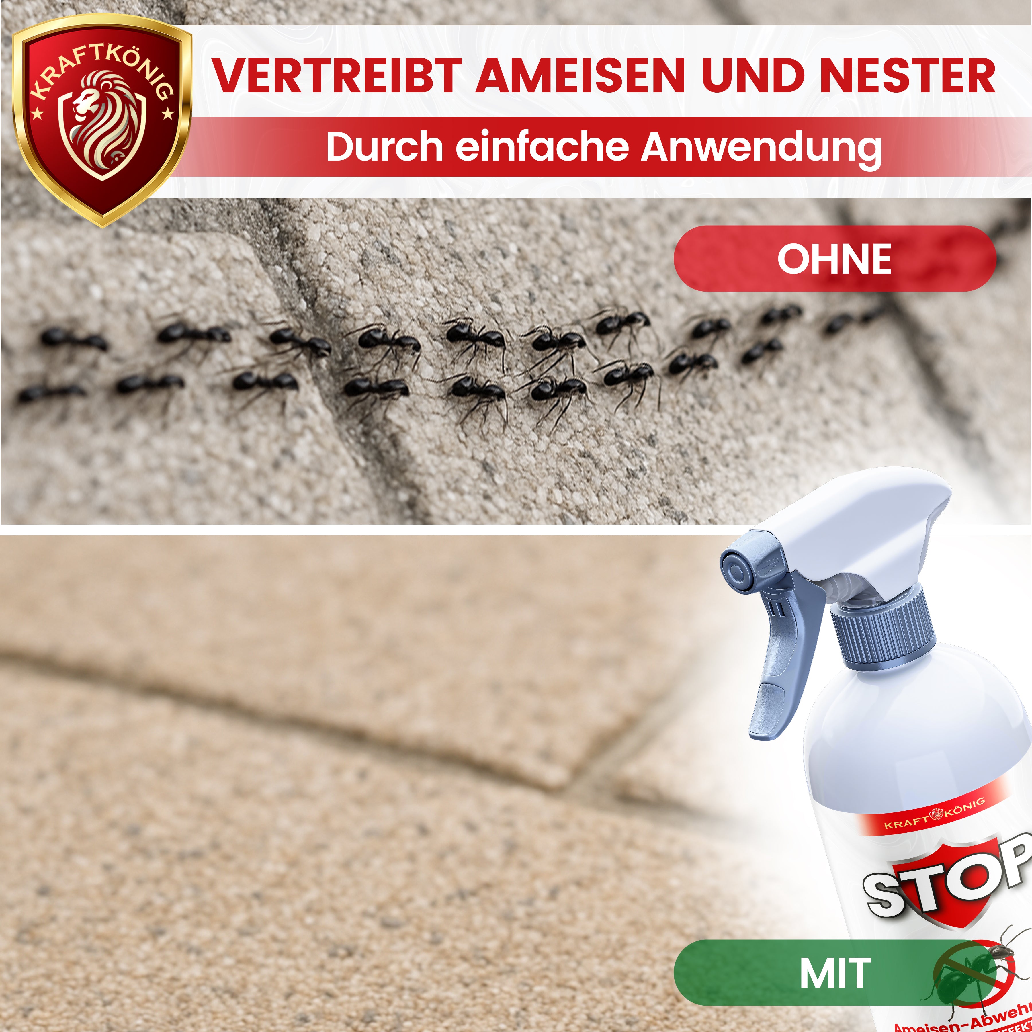 KRAFTKÖNIG Premium Ameisenspray – 500ml