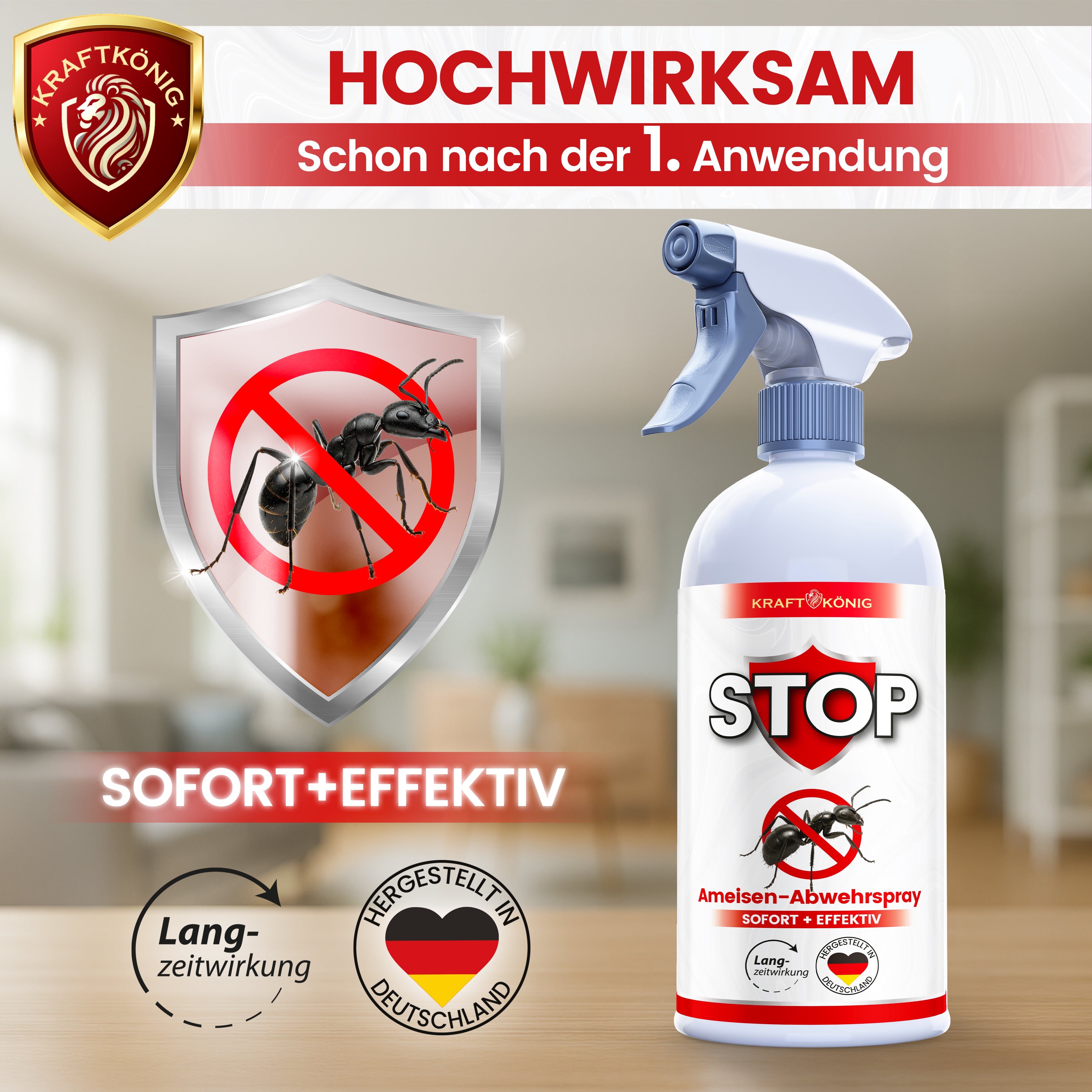 KRAFTKÖNIG Premium Ameisenspray – 500ml