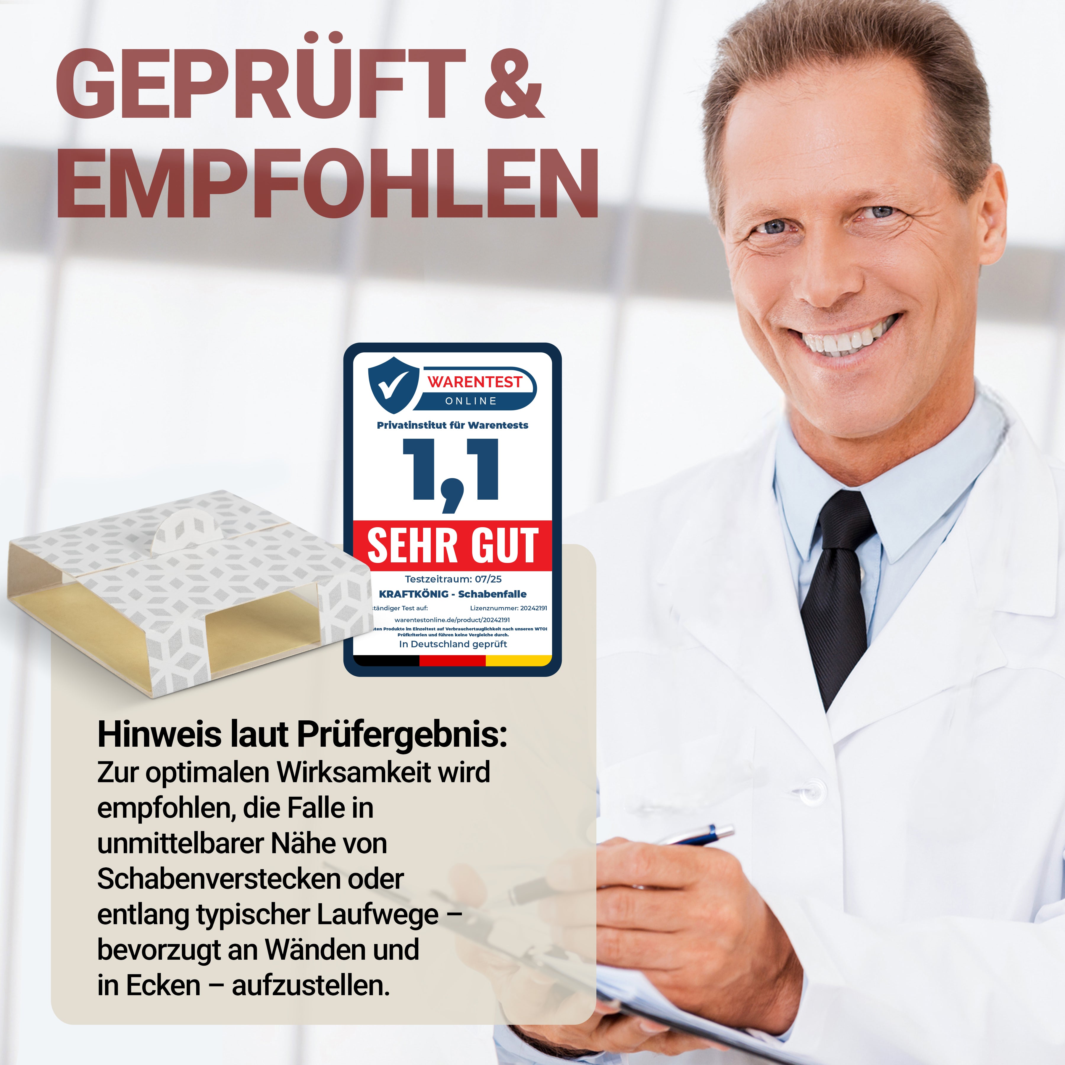 KRAFTKÖNIG Premium Schabenfalle – 12 Stück