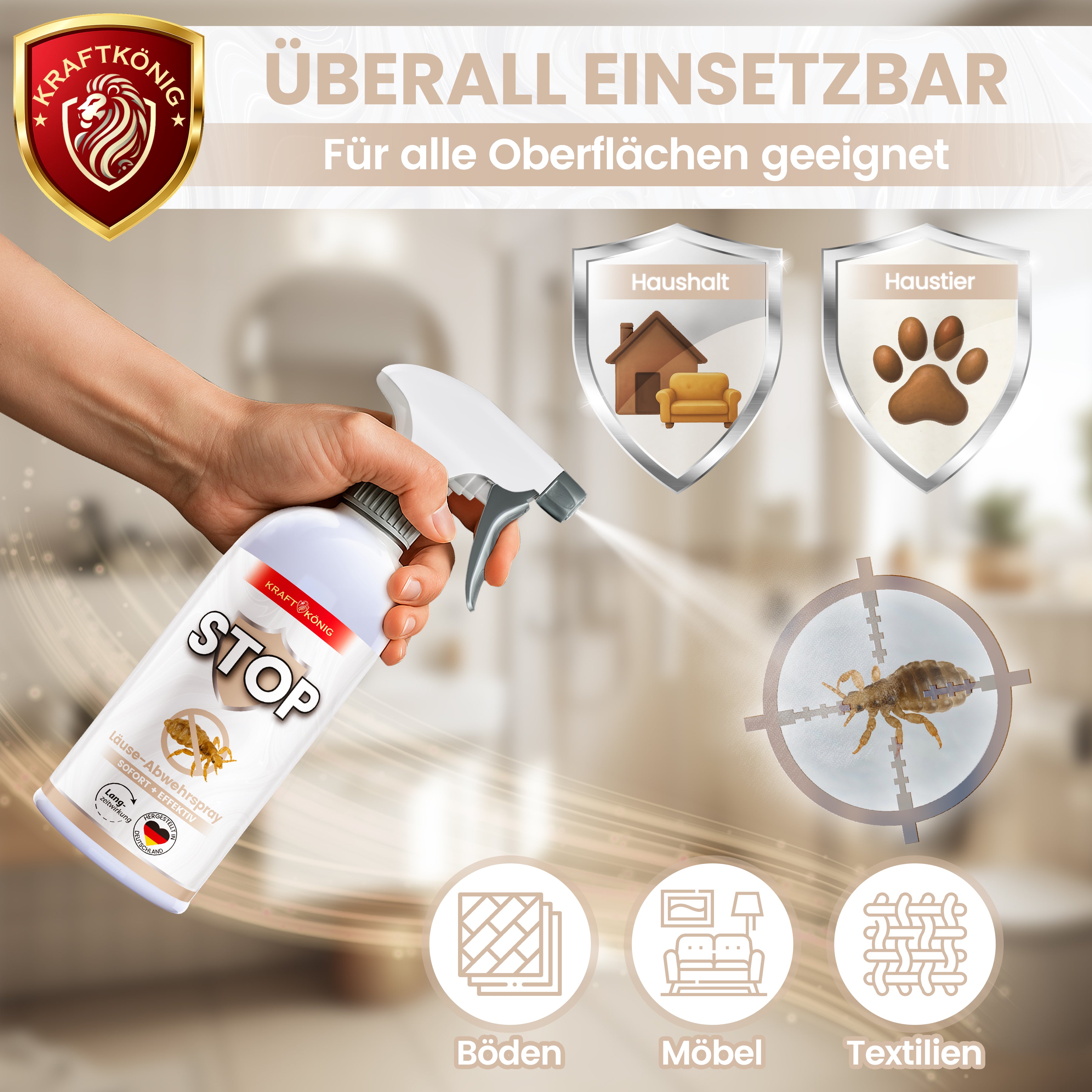 KRAFTKÖNIG Premium Läusespray – 500ml