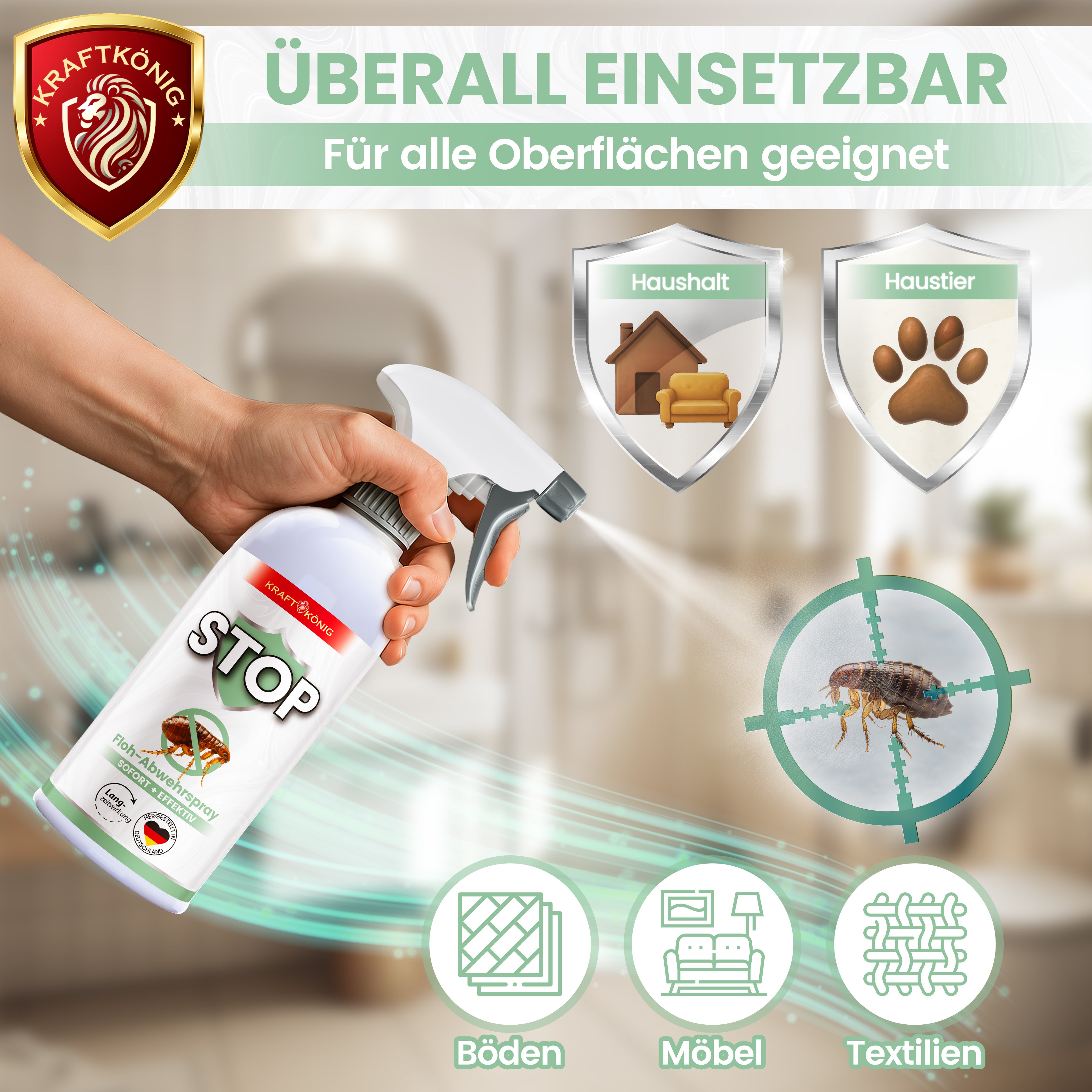 KRAFTKÖNIG Premium Flohspray – 500ml