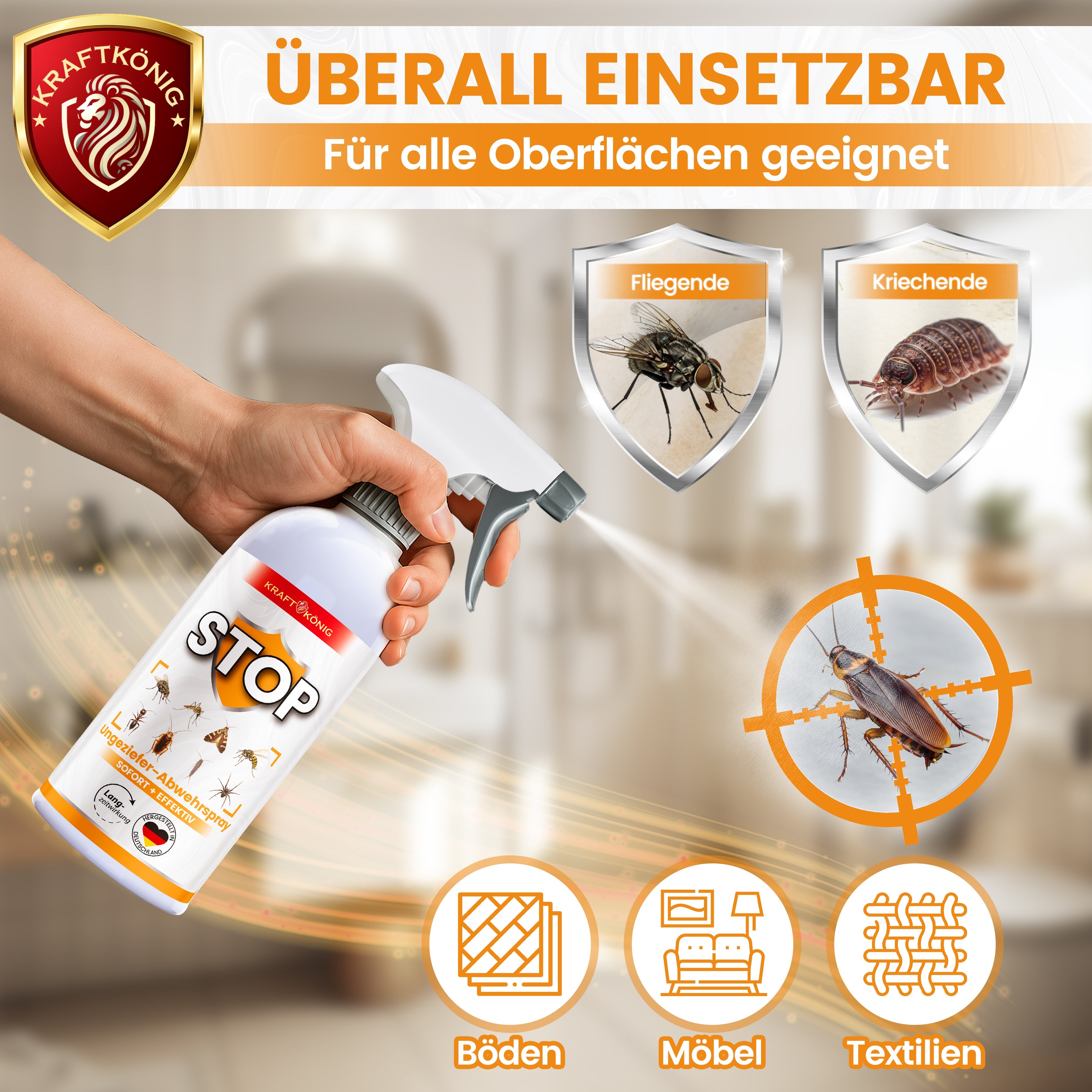 KRAFTKÖNIG Premium Ungeziefer Abwehrspray – 500ml
