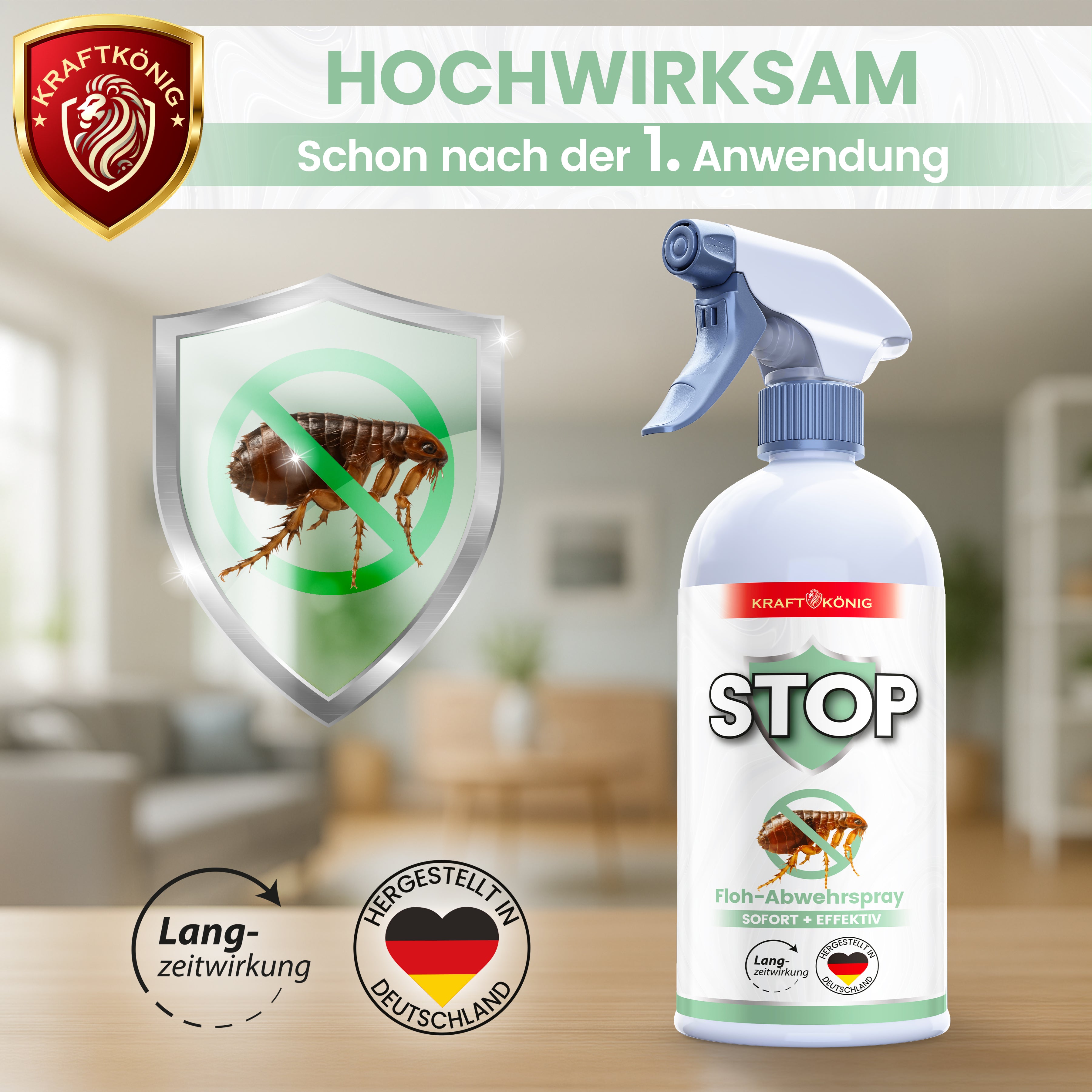 KRAFTKÖNIG Premium Flohspray – 500ml