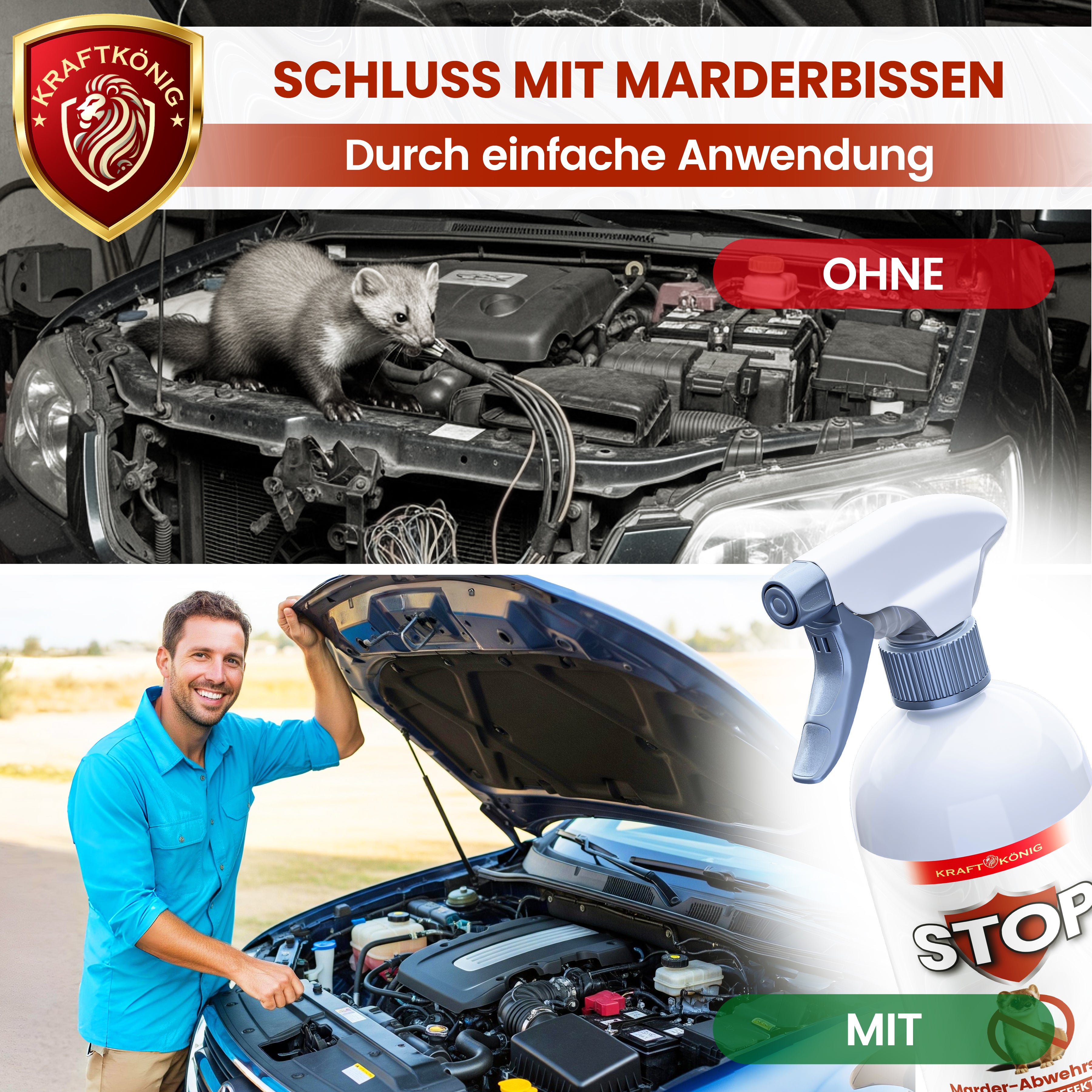 KRAFTKÖNIG Premium Marderspray – 500ml