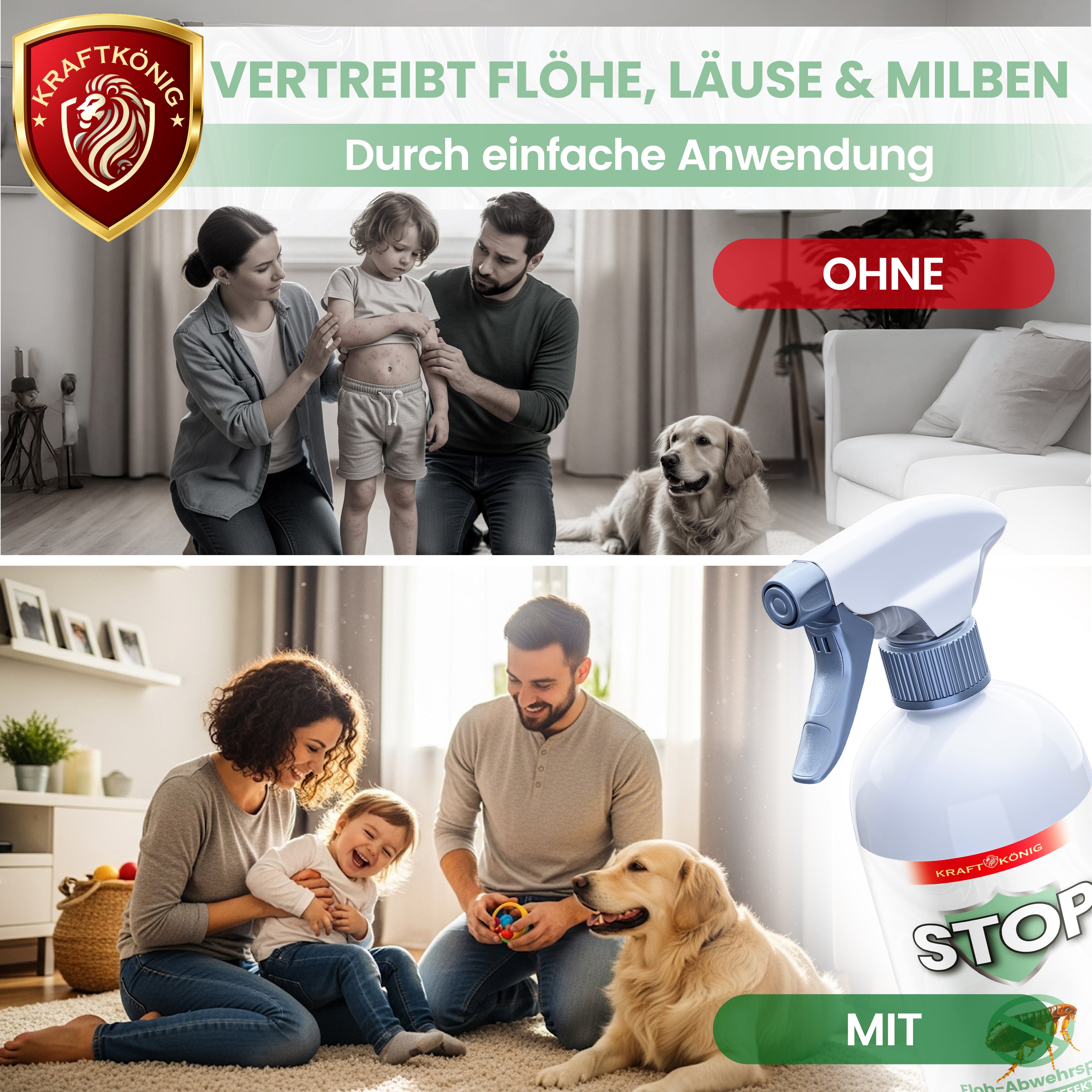 KRAFTKÖNIG Premium Flohspray – 500ml