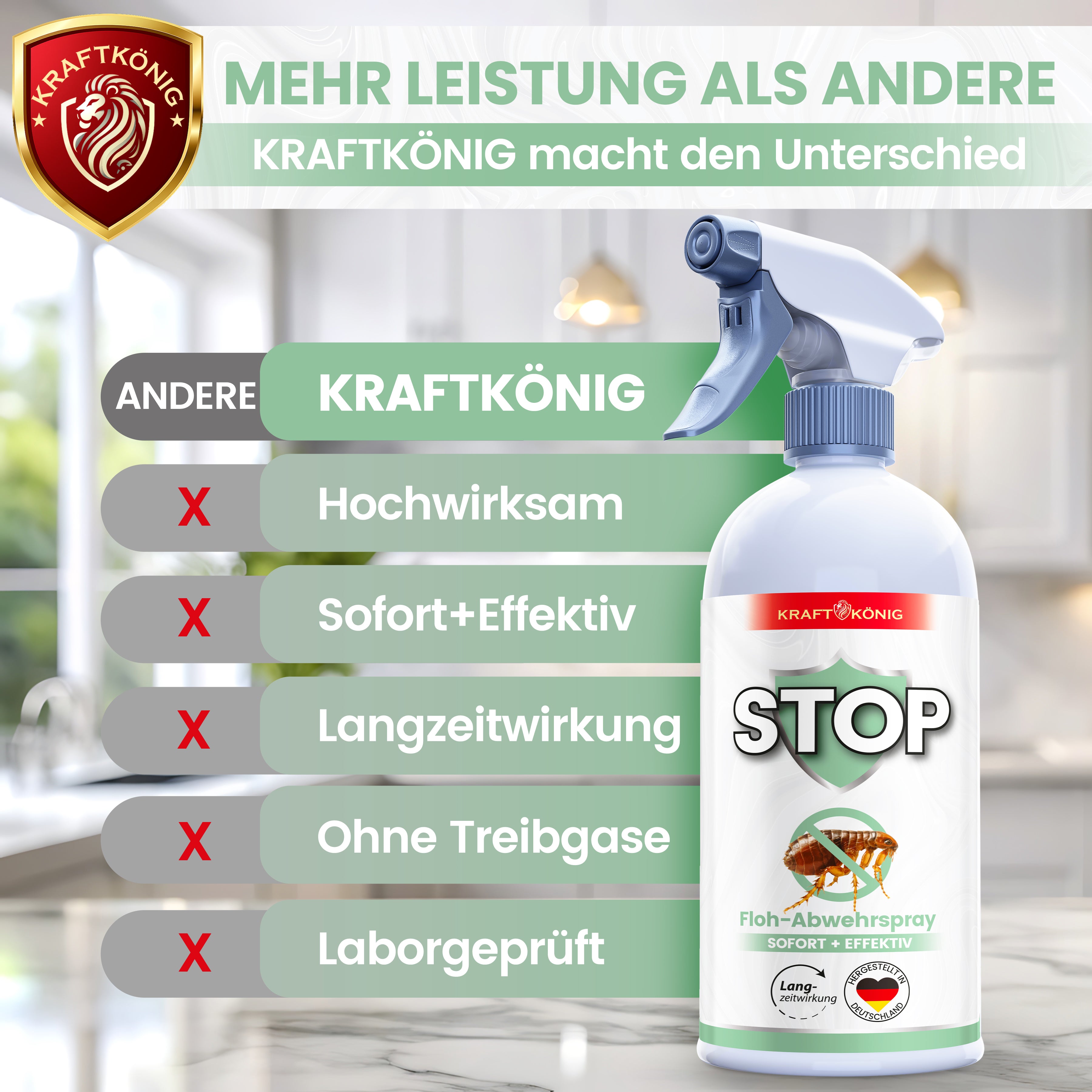 KRAFTKÖNIG Premium Flohspray – 500ml
