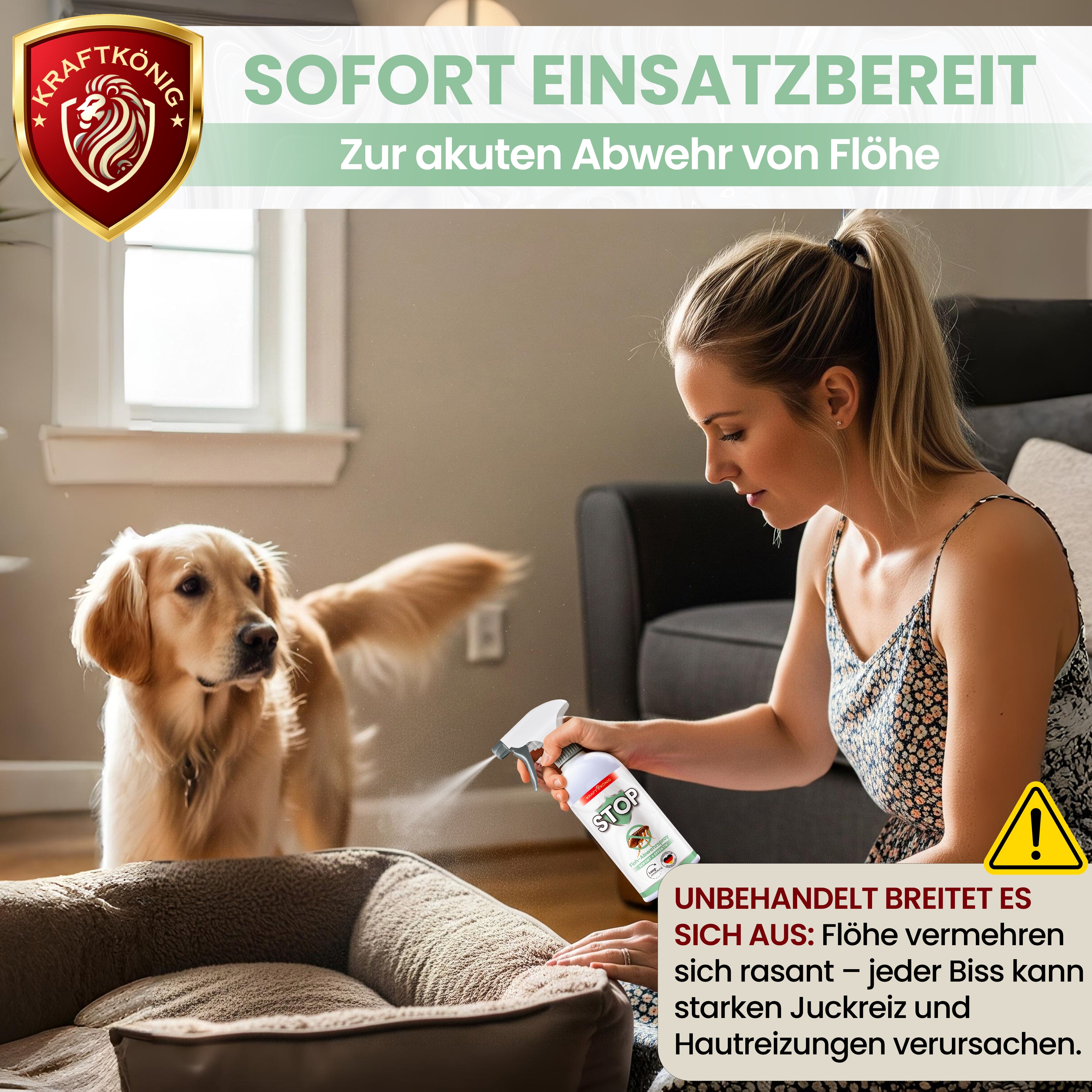 KRAFTKÖNIG Premium Flohspray – 500ml