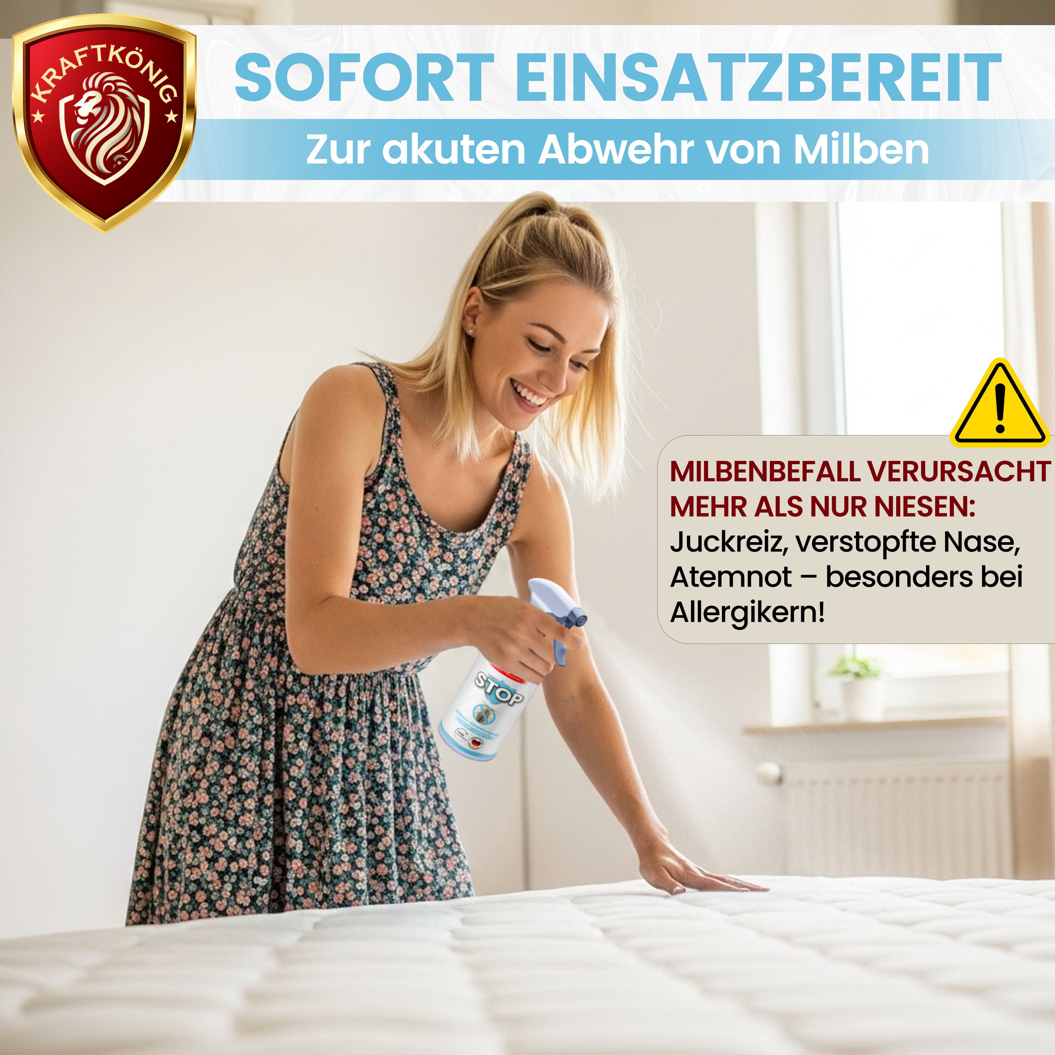 KRAFTKÖNIG Premium Milben Abwehrspray – 500ml