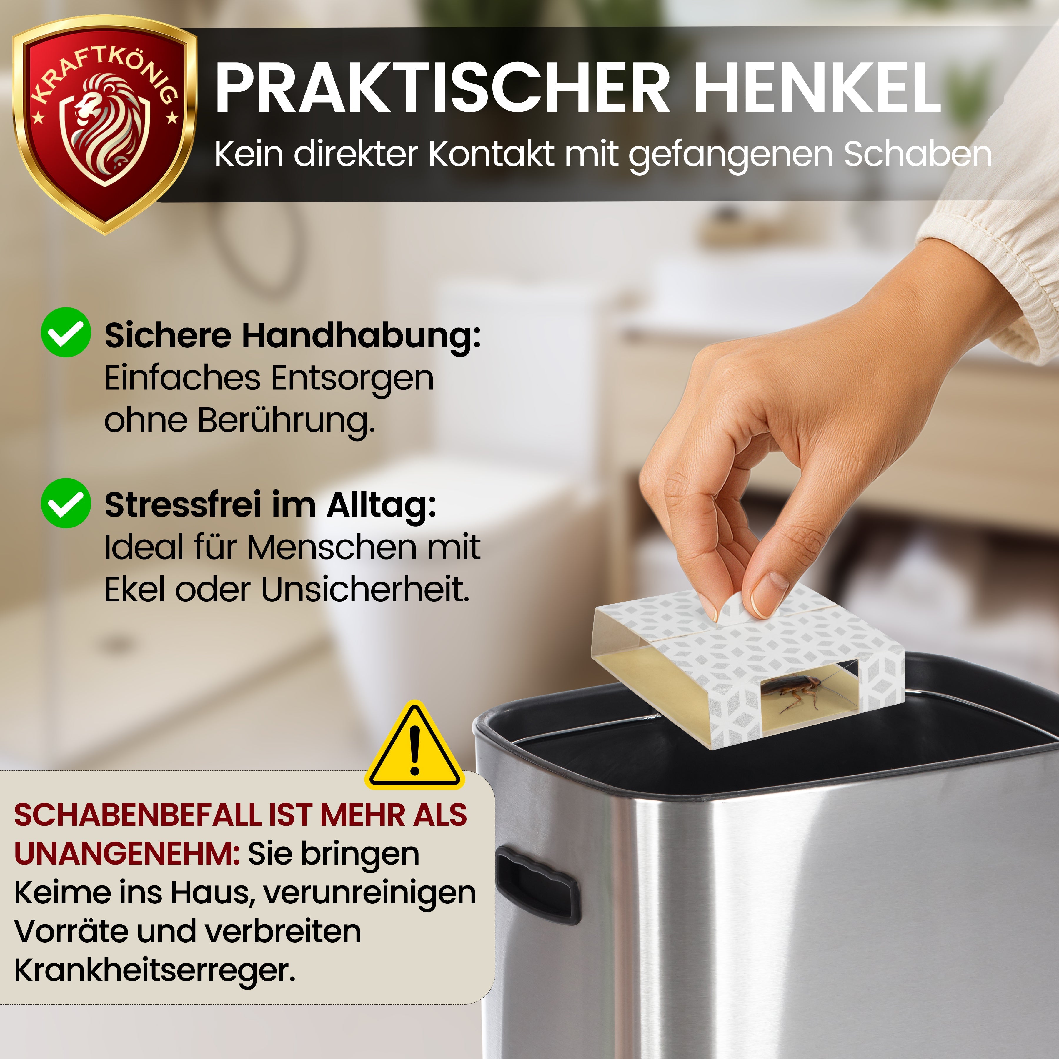 KRAFTKÖNIG Premium Schabenfalle – 12 Stück