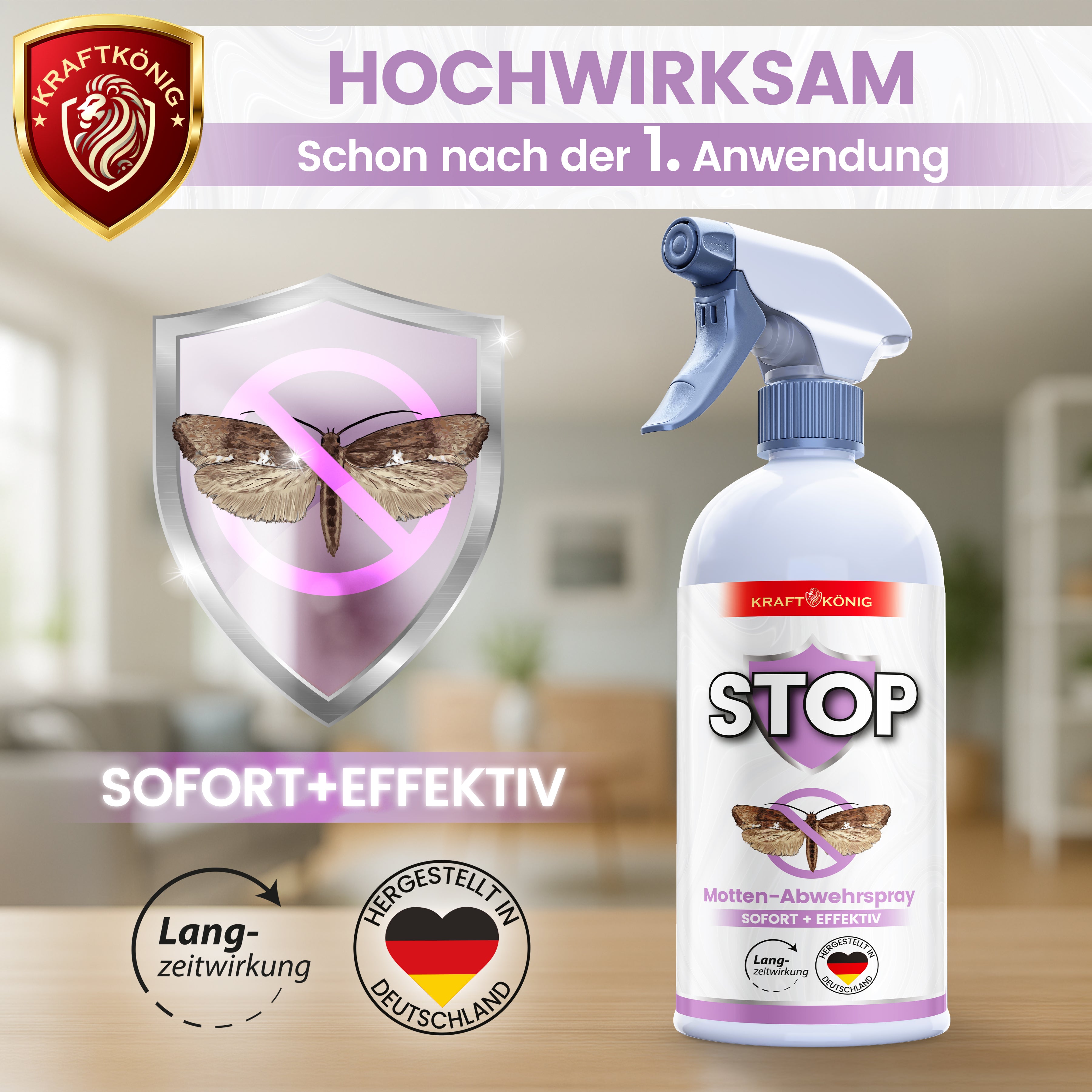 KRAFTKÖNIG Premium Mottenspray – 500ml