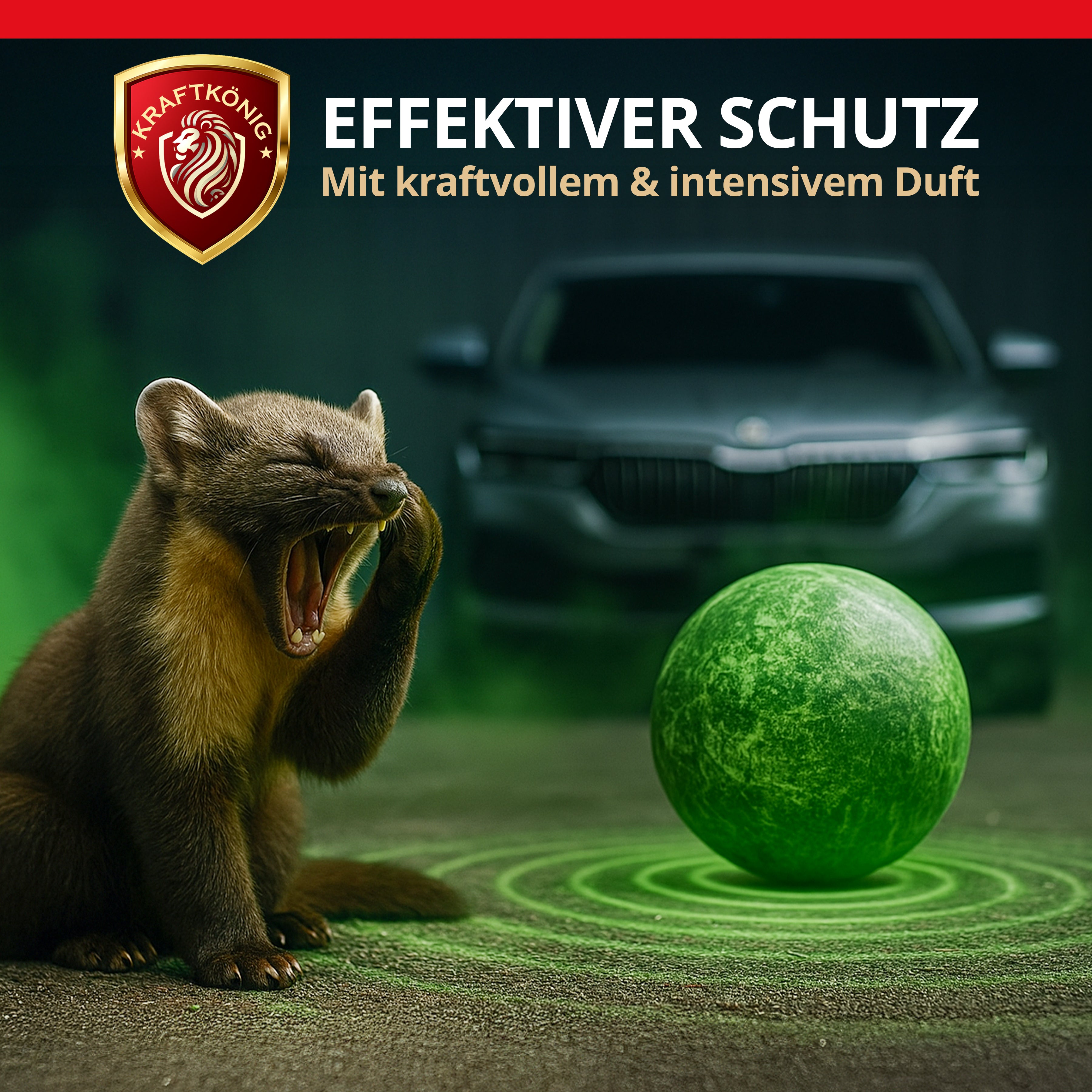 KRAFTKÖNIG Premium Marderkugeln – 4 Stück