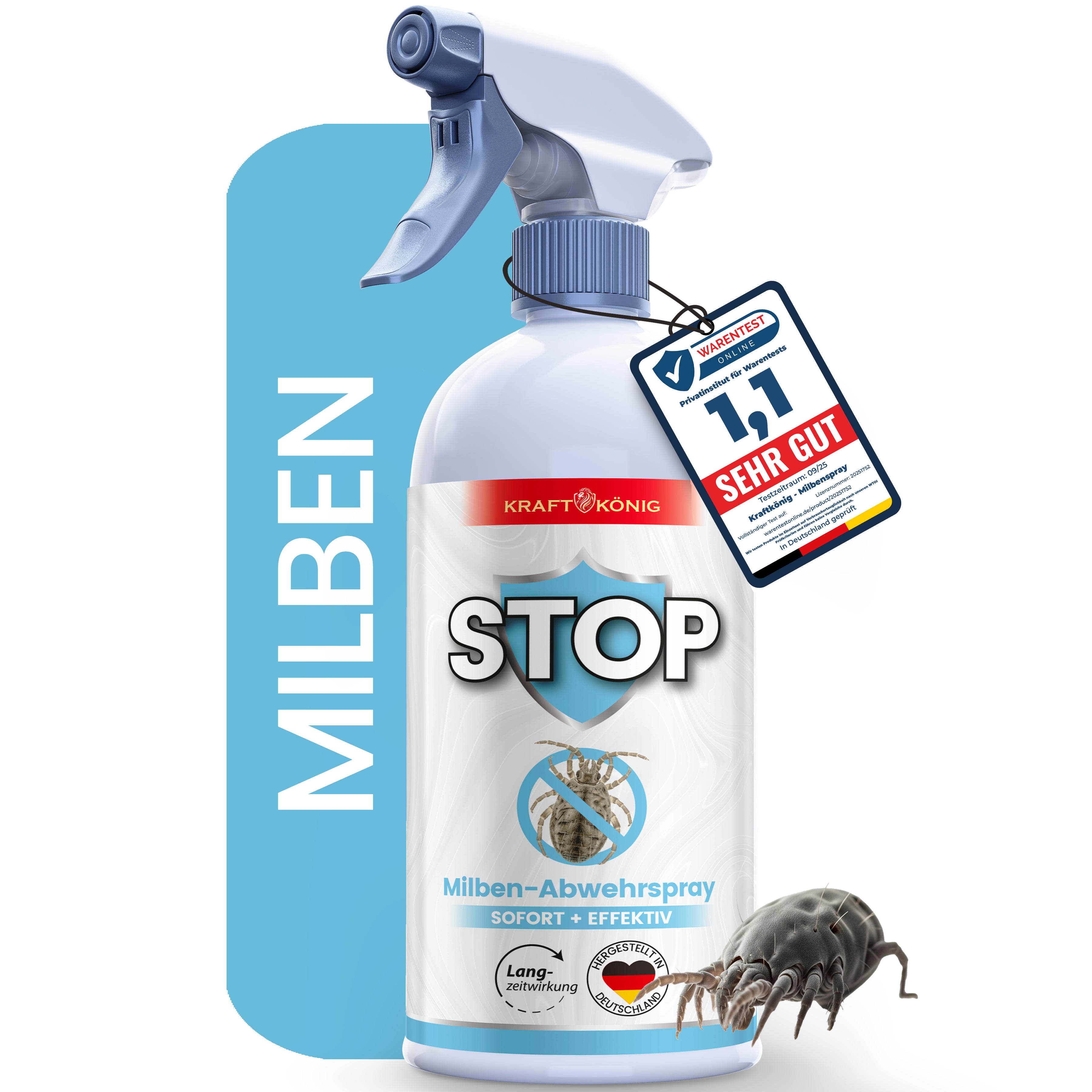 KRAFTKÖNIG Premium Milben Abwehrspray – 500ml