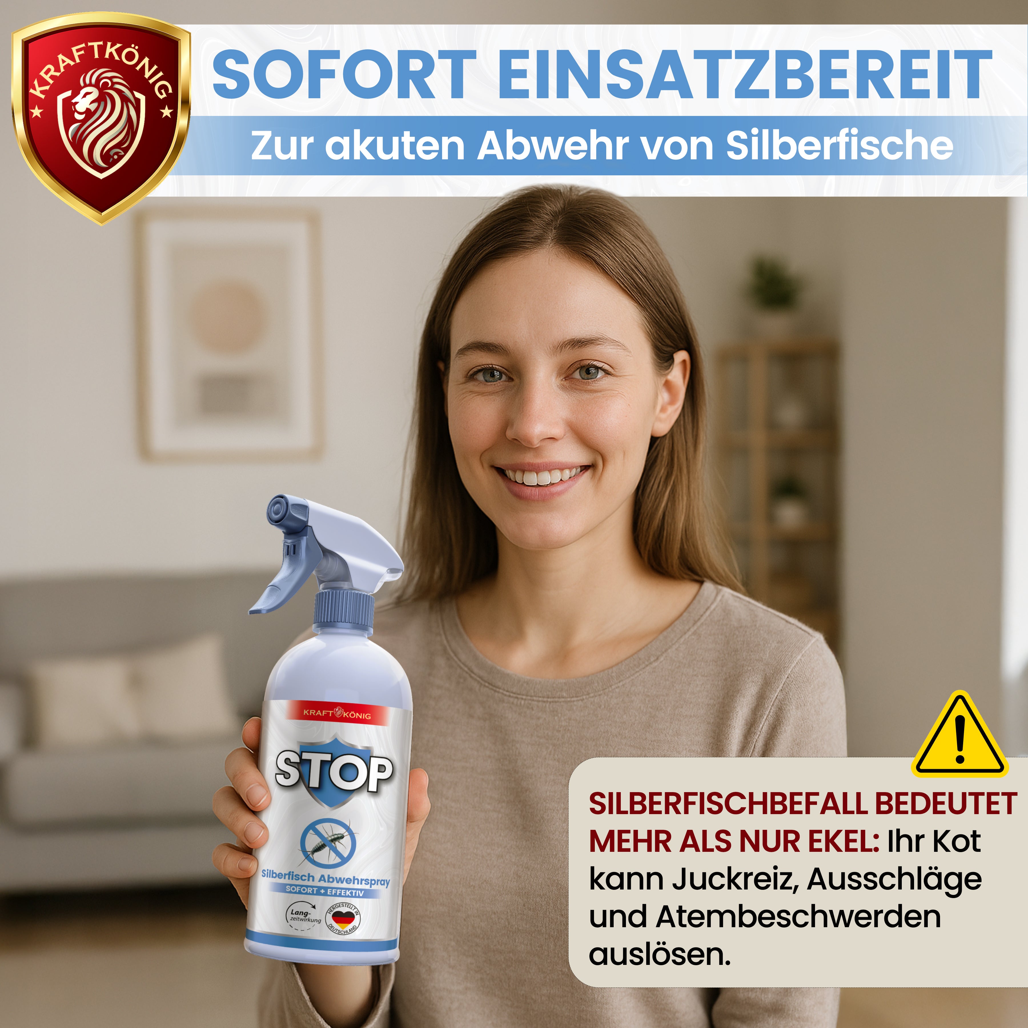KRAFTKÖNIG Premium Silberfisch Spray – 500ml