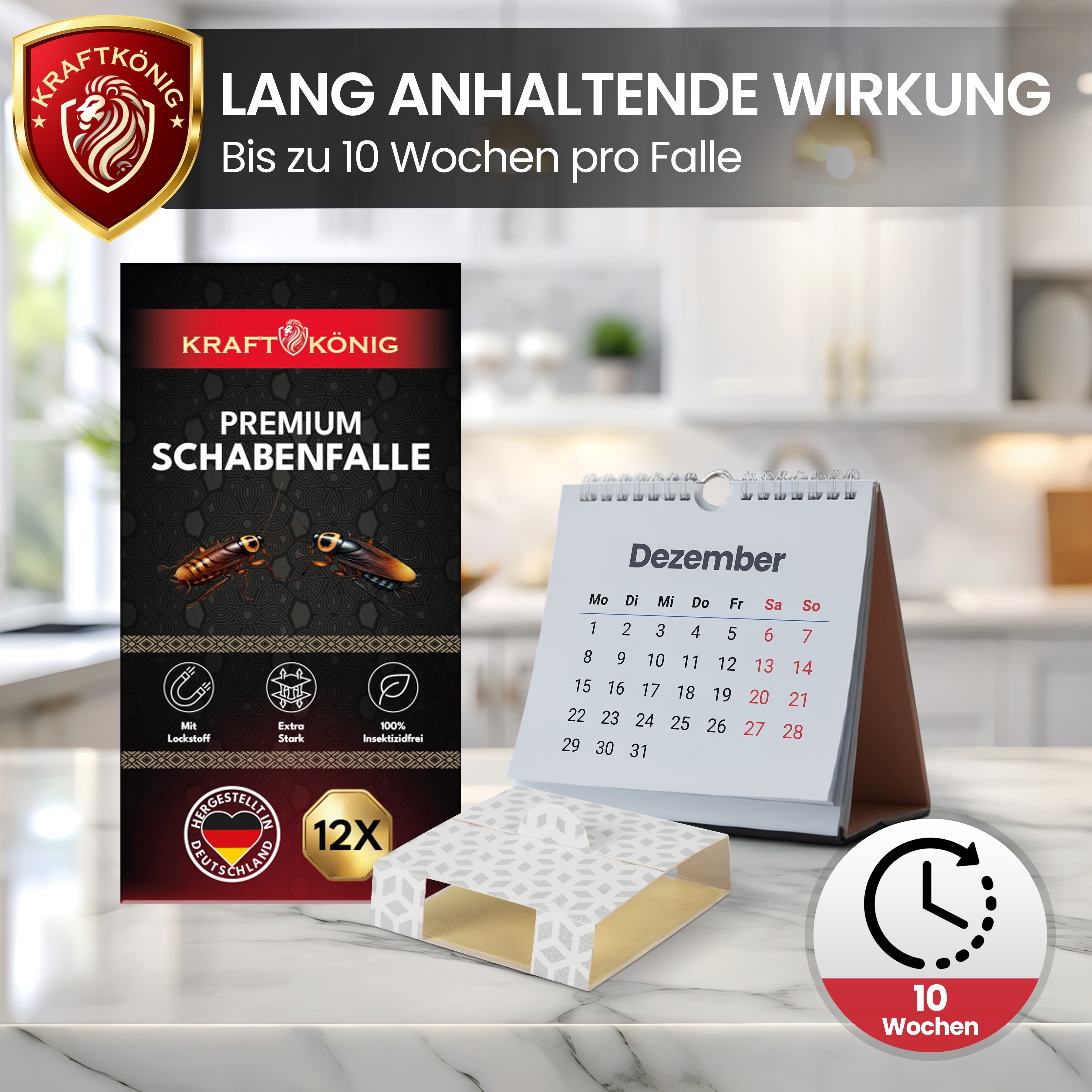 KRAFTKÖNIG Premium Schabenfalle – 12 Stück