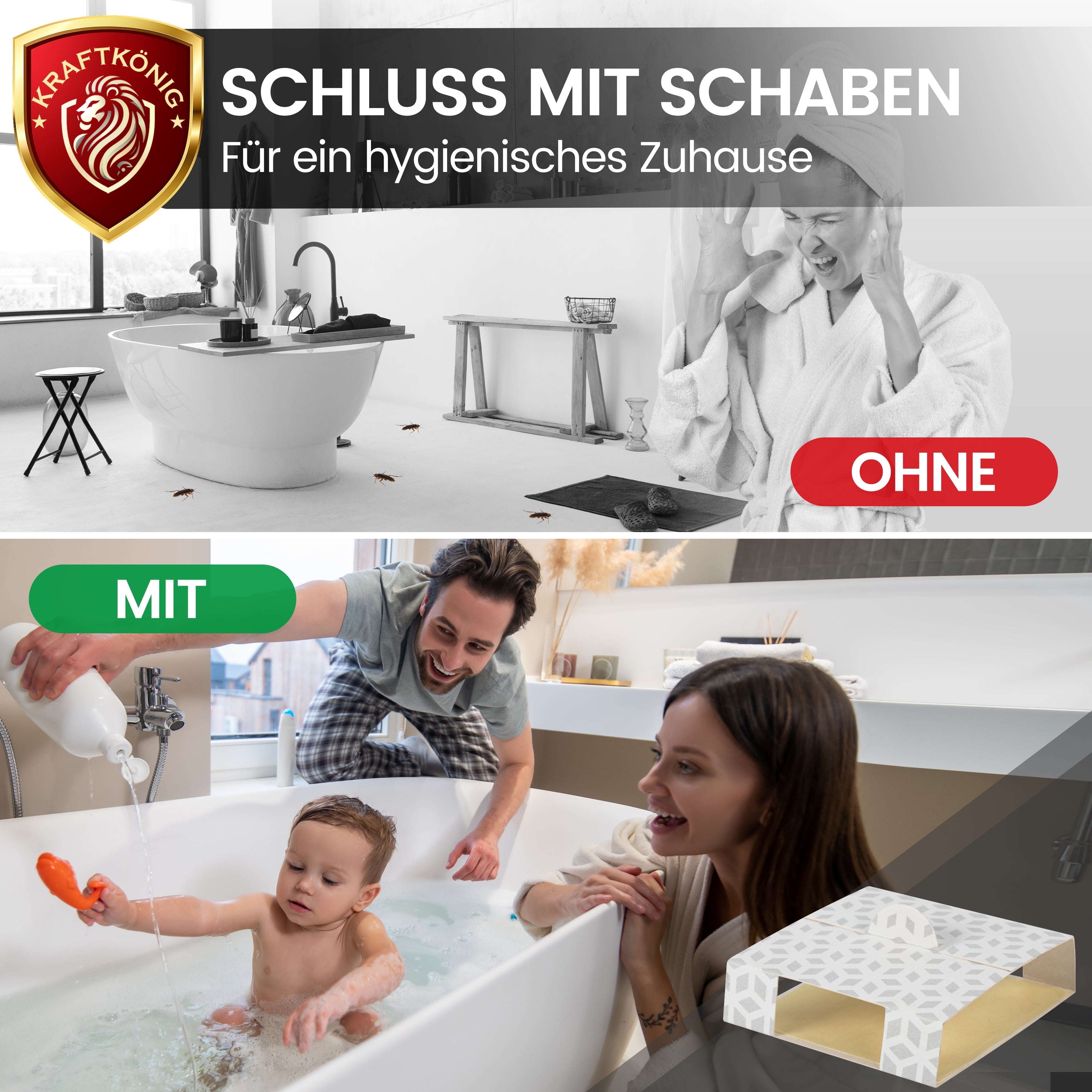 KRAFTKÖNIG Premium Schabenfalle – 12 Stück