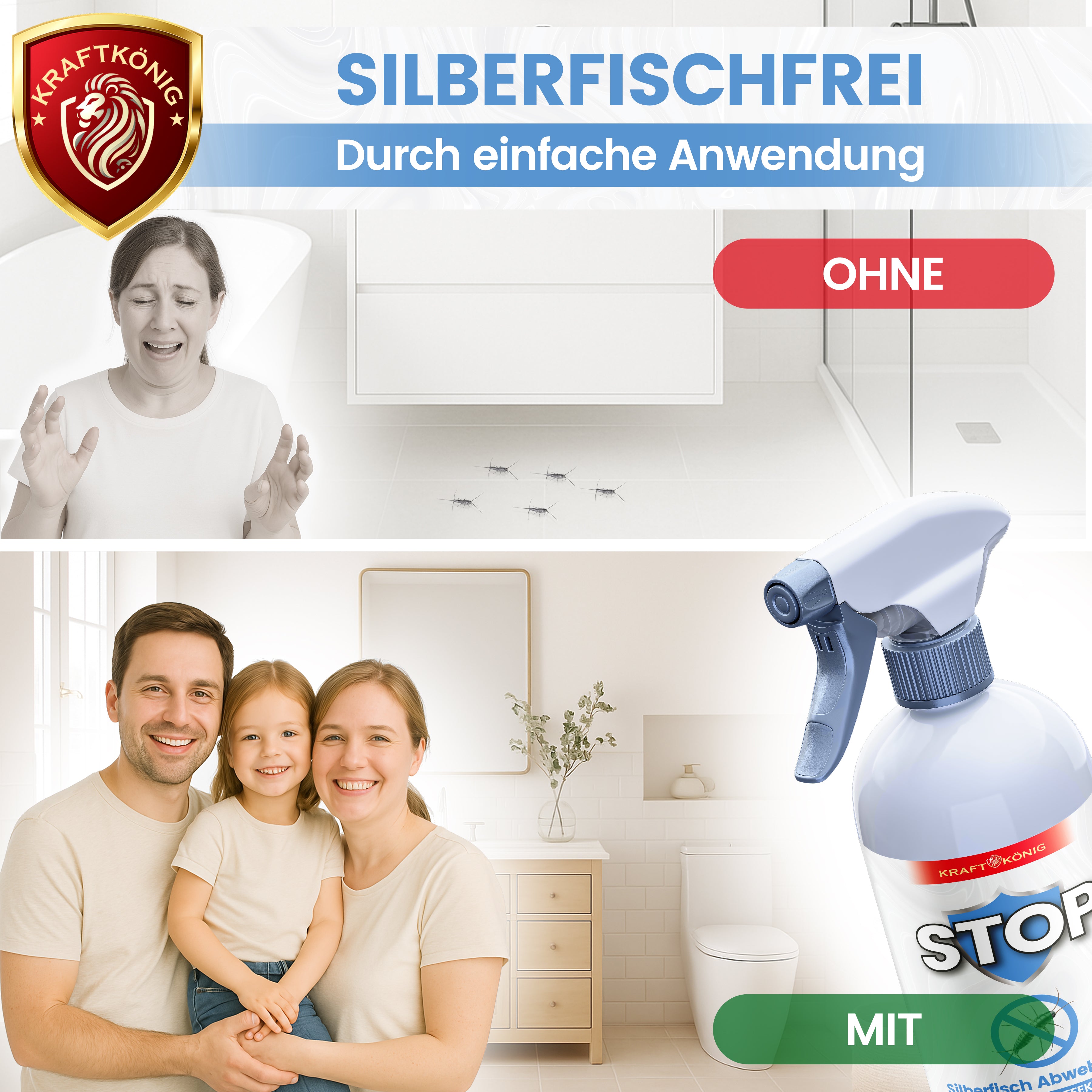 KRAFTKÖNIG Premium Silberfisch Spray – 500ml