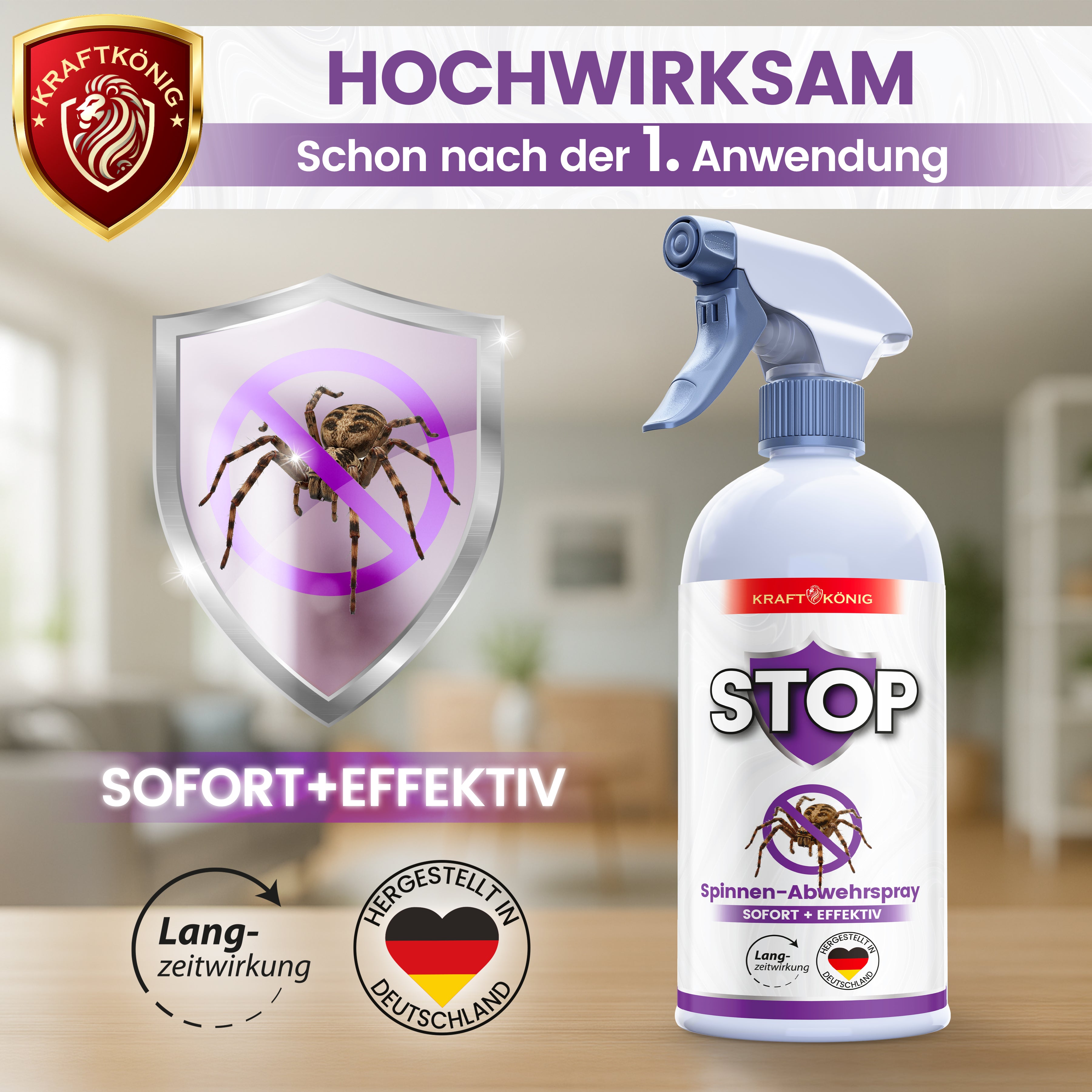 KRAFTKÖNIG Premium Spinnenspray – 500ml