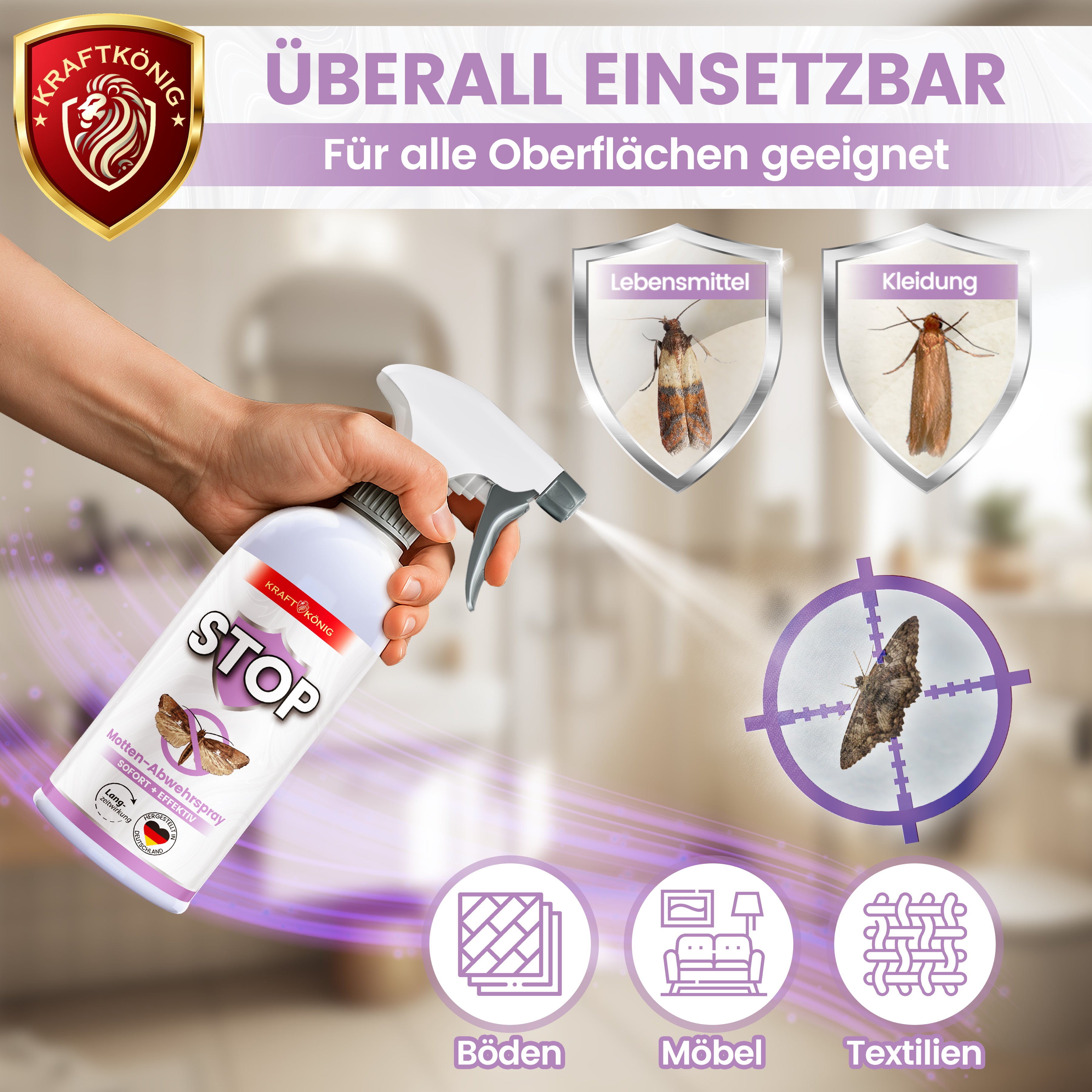KRAFTKÖNIG Premium Mottenspray – 500ml